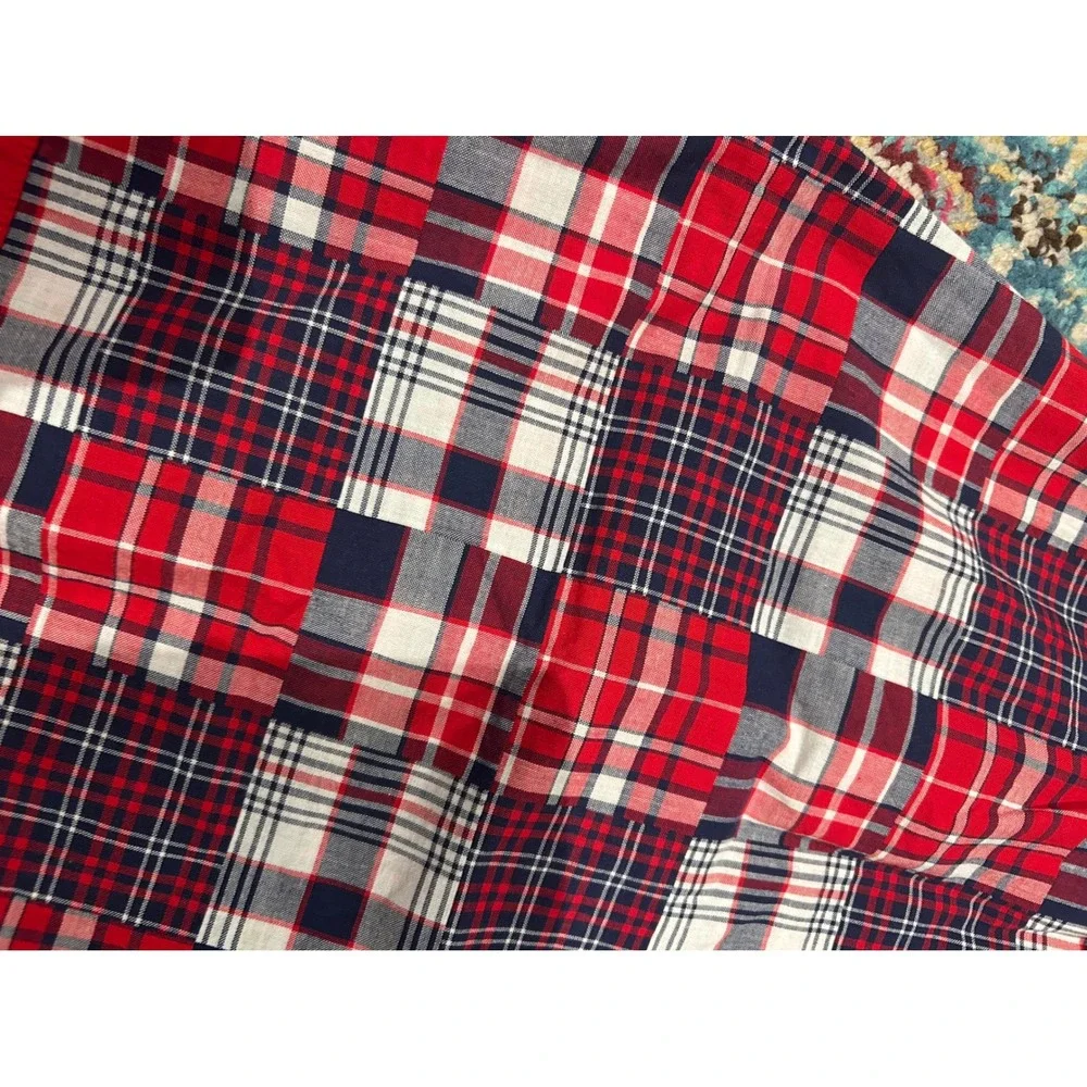 Gymboree Girls Red Plaid Patchwork Sleeveless Jumper Dress Size 4T Holiday k7035